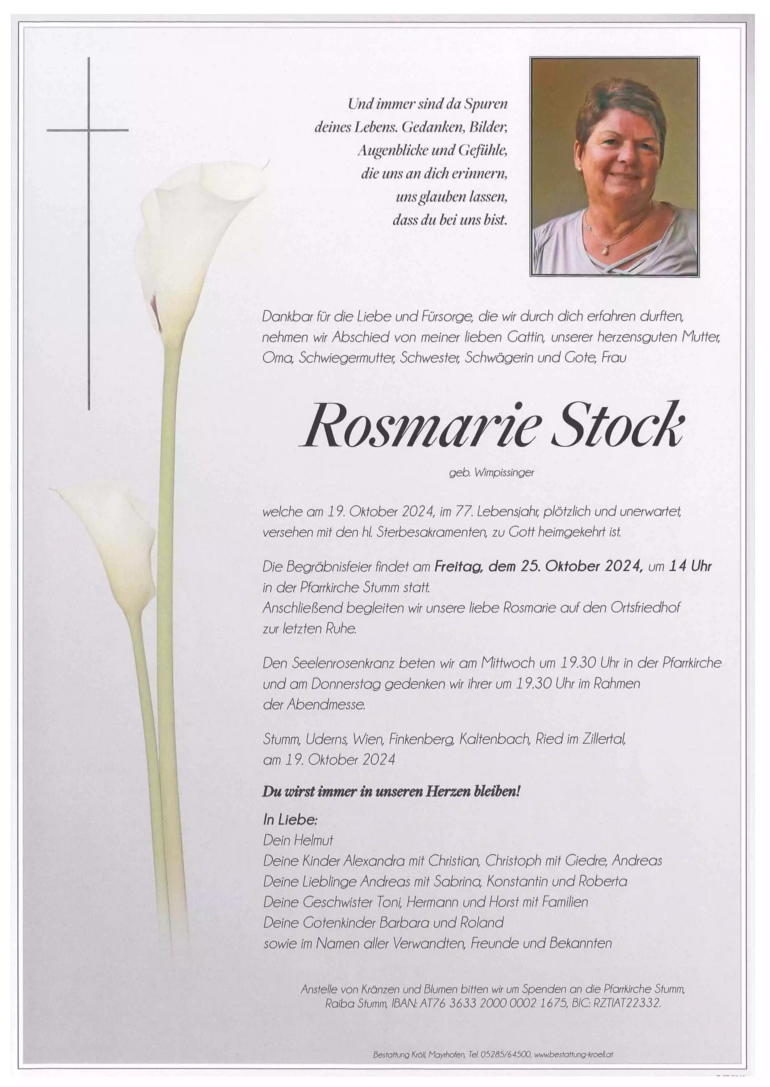 Parte von Rosmarie Stock